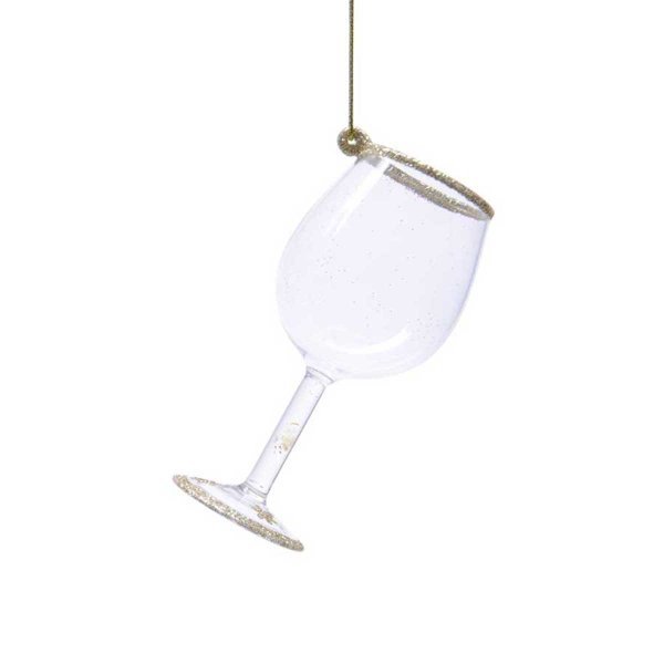 Χριστουγεννιάτικο Γυάλινο Ποτήρι Κρασιού Διάφανο (10cm)